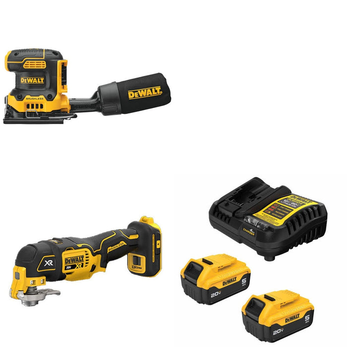 DeWalt DCW200B Sander Kit W/ DCS356B Multi-Tool and FREE DCB205-2C Battery Kit