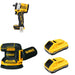 DeWalt DCB2104-2 20V MAX XR POWERPACK 4Ah Battery 2-Pack W/ DCF921B Impact Wrench and DCW210B