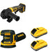 DeWalt DCB2104-2 20V MAX XR POWERPACK 4Ah Battery 2-Pack W/ DCG402B Angle Grinder and DCW210B