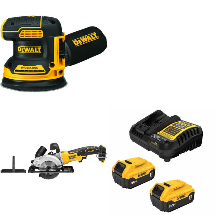 DeWalt DCW210B Sander Kit W/ DCS571B Circular Saw and FREE DCB205-2C Battery Kit
