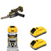 DeWalt DCB2104-2 POWERPACK 4Ah 2-Pack W/ DCM200B Bandfile Sander and DCW600B Compact Router