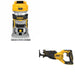 DeWalt DCW600B 20V MAX Compact Router W/ DCS382B Reciprocating Saw