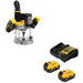 DeWalt DCW620B 20V MAX XR 2-1/4HP Router W/ DCB205-2C 20V MAX 5Ah Battery Kit