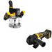 DeWalt DCW620B 20V MAX XR 2-1/4 HP Plunge Router W/ DCG402B ATOMIC Angle Grinder