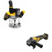 DeWalt DCW620B 20V MAX XR 2-1/4 HP Plunge Router W/ DCG410B Angle Grinder