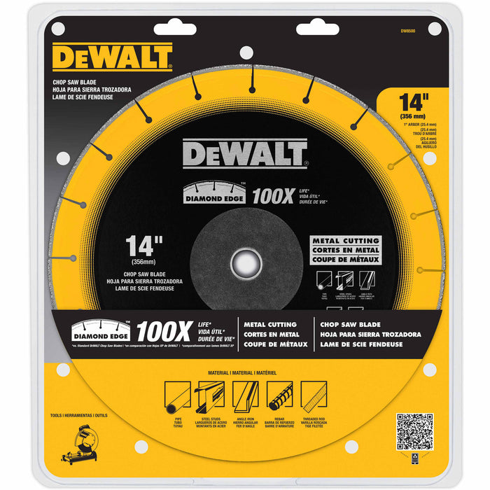 DeWalt DW8500 14" x 1" Diamond Edge Chop Saw Blade - 6