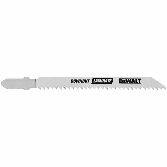 DeWalt DW3762-5 4" 10 TPI T-Shank Laminate Down Cutting Cobalt Alloy Steel Jig Saw Blade - 5 Pack