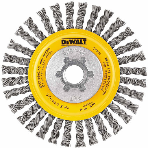 DeWalt DW4925B 4" x 5/8"-11 HP .020 Carbon Stringer Wire Wheel Bulk