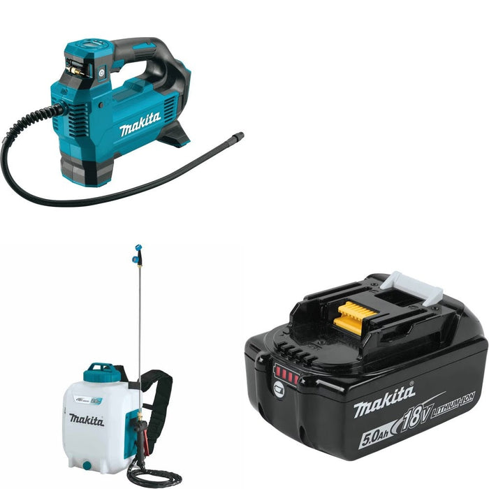 Makita DMP181ZX Inflator Kit W/ XSU01Z Backpack Sprayer and FREE BL1850B Battery
