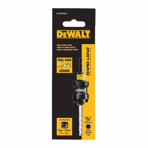 DeWalt DAH9938PBM Rapid Load 9/16" - 1 3/16" Quick Change Hole Saw Arbors - 2