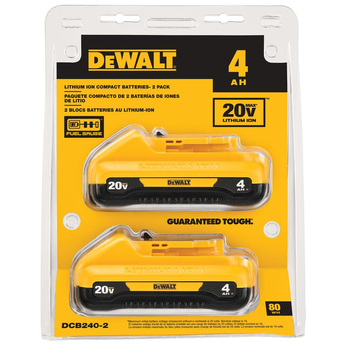 DeWalt DCB240-2 4Ah Compact Lithium Ion Battery - 2 pack - 3