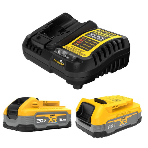 DeWalt DCBP315-2C PowerStack Compact Battery + 5ah Battery Starter Kit - 2