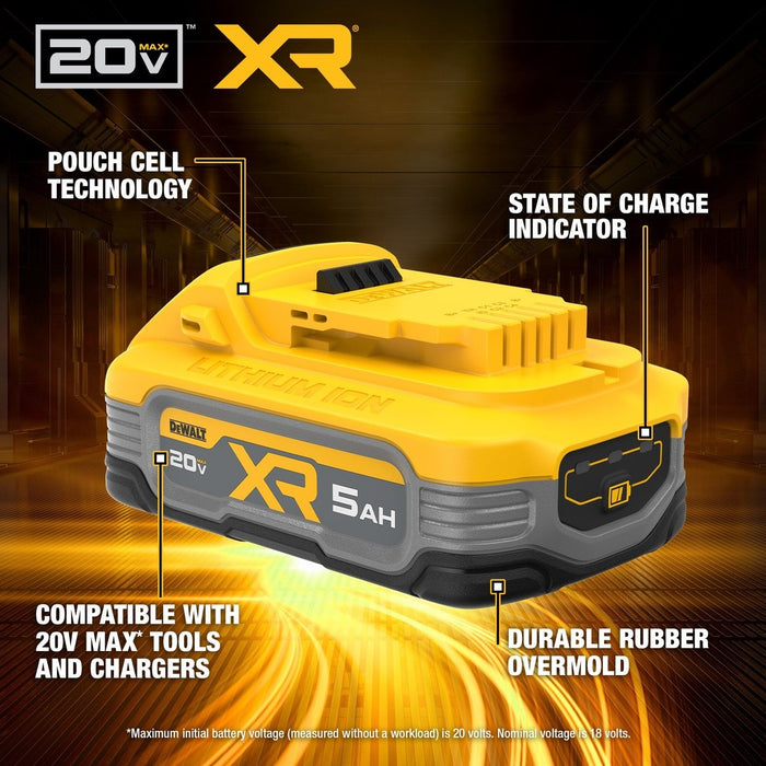 DeWalt DCBP520-2 20V Max PowerStack 5Ah Battery 2-Pack - 5