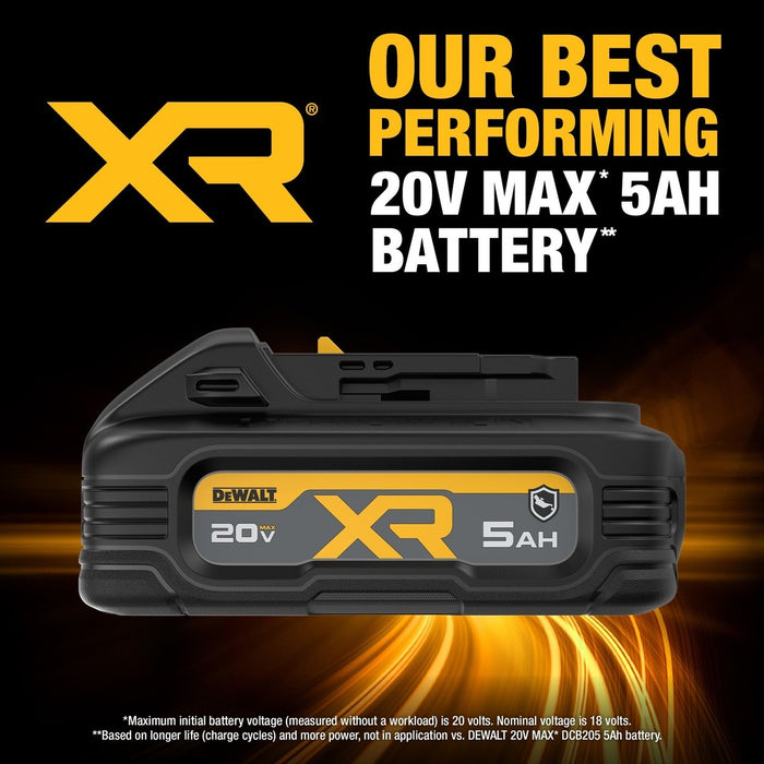 DeWalt DCBP520G 20V MAX* POWERSTACK Oil Resistant 5.0 AH Battery - 6