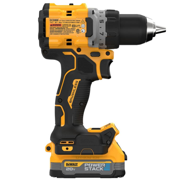 DEWALT DCD800D1E1 DEWALT 20V XR COMPACT DRILL DRIVER W/POWERSTACK - 5