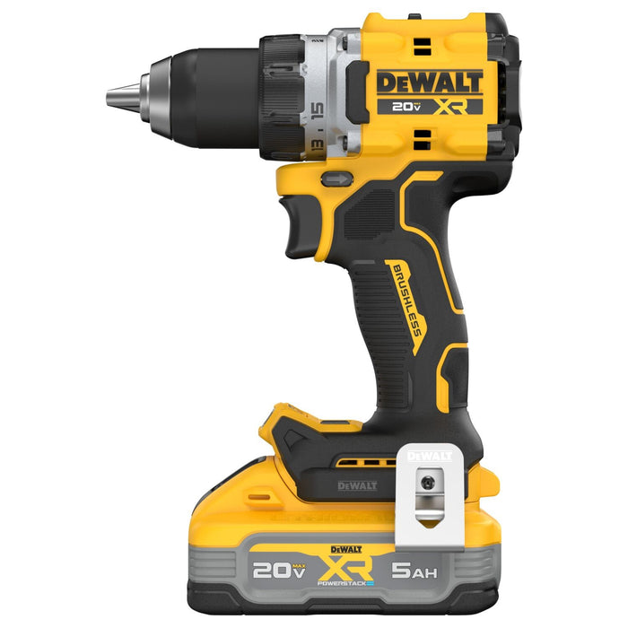 DeWalt DCD801H1 20V MAX XR 1-2" Brushless Cordless Drill Driver Kit with 5Ah POWERSTACK Battery (1 Battery) - 5