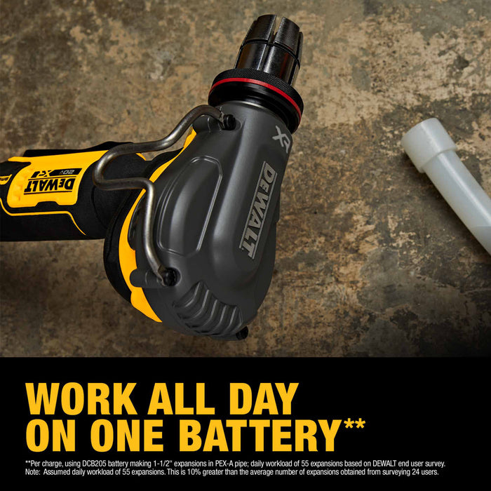 DeWalt DCE410P1 20V Max*XR Pex Expander Kit , with 1",1-1/4",1-1/2" Expander Heads , DCB205 Battery , Charger , Case - 8