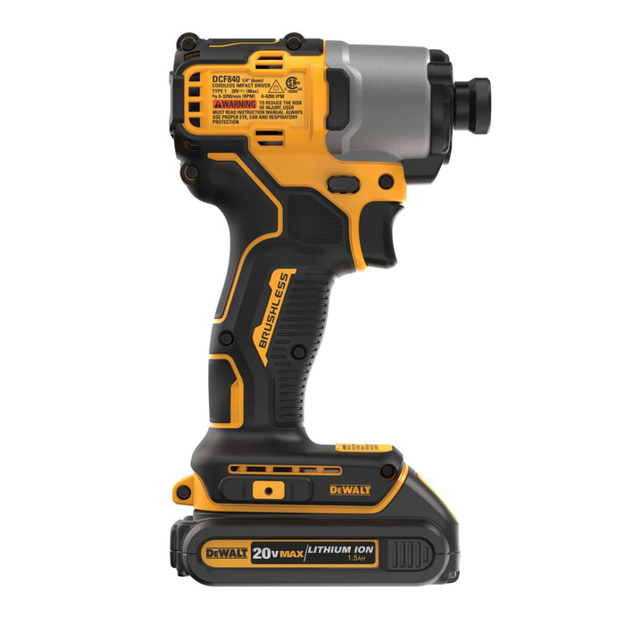 DeWalt DCF840B 20V MAX* 1/4 in. Brushless Cordless Impact Driver (Tool Only) - 4