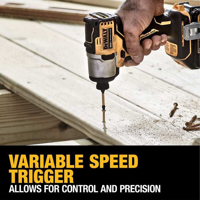 DeWalt DCF840D1 20V MAX* Brushless Cordless 1/4 in. Impact Driver Kit - 8