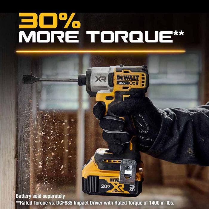 DeWalt DCF845B 20V MAX XR 1/4" 3-Speed Impact Driver (Tool Only) - 7