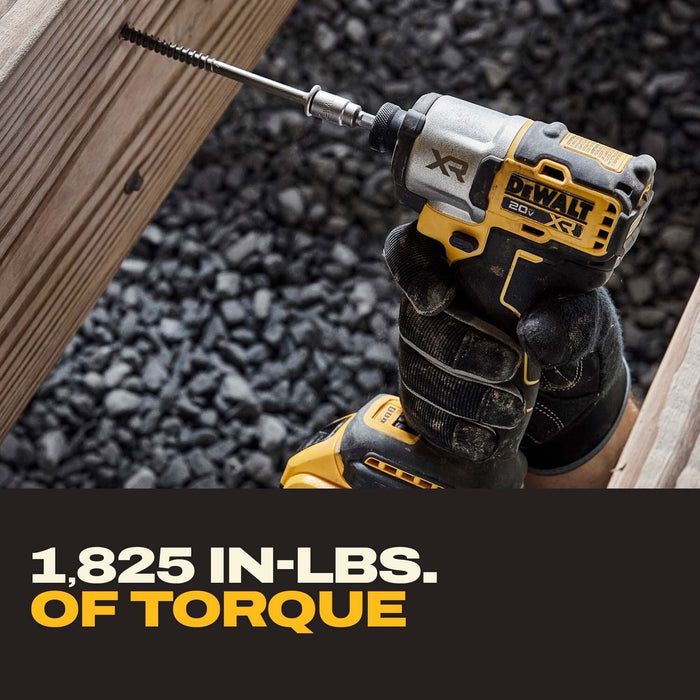 DeWalt DCF845P1 20V MAX XR 1/4 in. 3-Speed Impact Driver Kit - 8