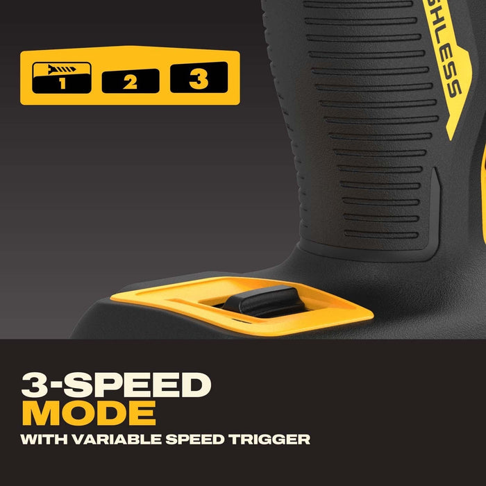 DeWalt DCF845P1 20V MAX XR 1/4 in. 3-Speed Impact Driver Kit - 11