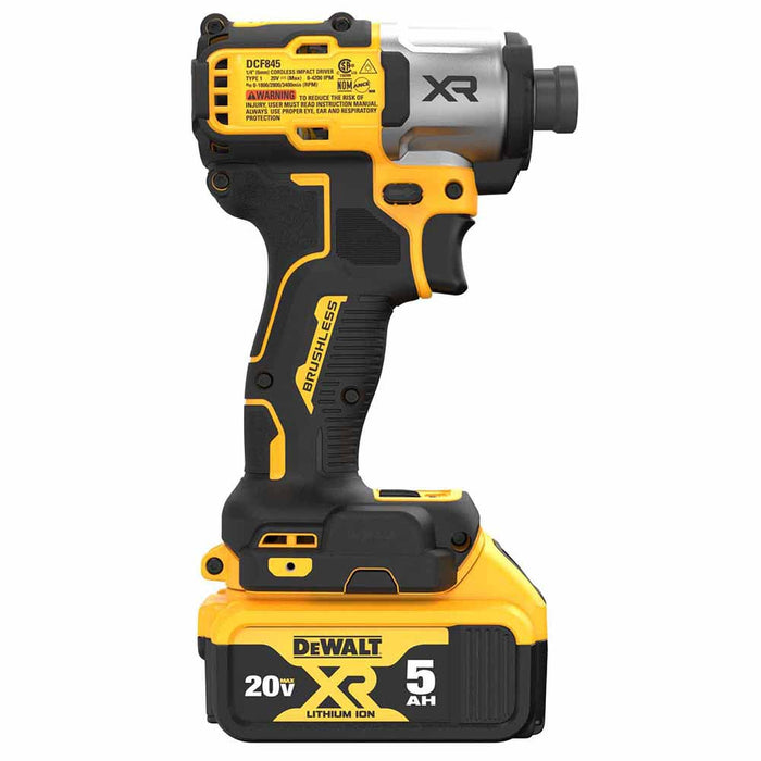 DeWalt DCF845P2 20V MAX XR 1/4" 3-Speed Impact Driver Kit - 6