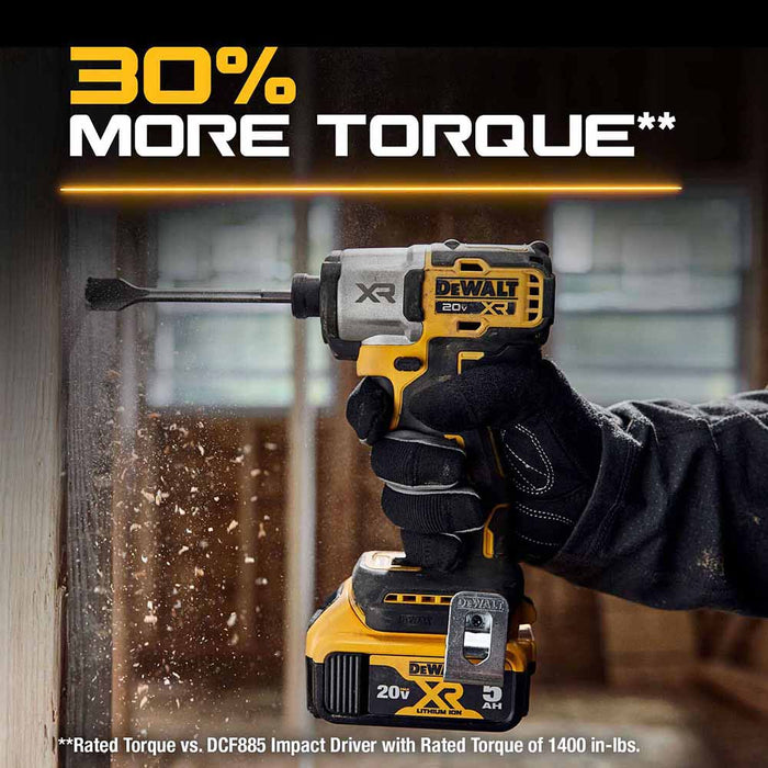 DeWalt DCF845P2 20V MAX XR 1/4" 3-Speed Impact Driver Kit - 9