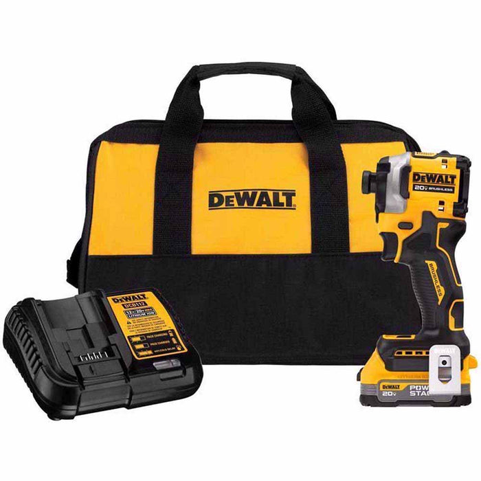 DeWalt DCF850E1 20V Max Atomic 1/4" Brushless Cordless 3-Speed Impact Driver Kit