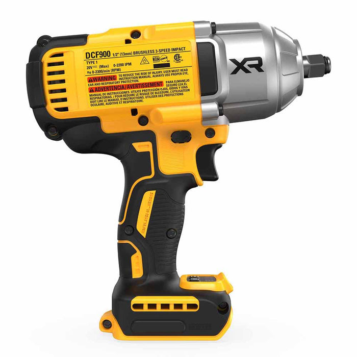 DeWalt DCF900B 20V MAX* XR 1/2 In. High Torque Impact Wrench with Hog Ring Anvil (Tool Only) - 4