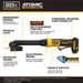 DeWalt DCG432XB ATOMIC 20V MAX 4" Extended Cut-Off Tool Brushless Cordless Tool Only - 4