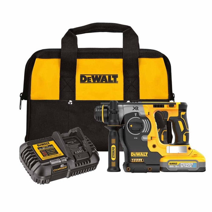 DeWalt DCH273H1 20V Max XR Brushless Cordless 1 In. SDS Plus Rotary Hammer Kit With Dewalt Powerstack 5.0 Ah Battery