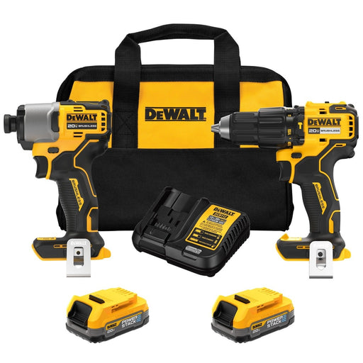 DeWalt DCK228E2 20V MAX 2-Tool Brushless Hammer Drill Power Tool Combo Kit with Soft Case