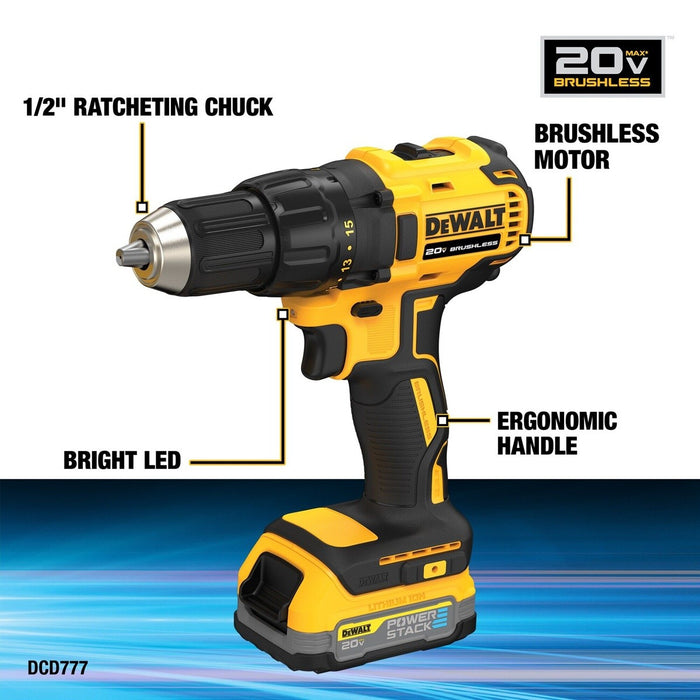 DeWalt DCK239E2 20V MAX Brushless Cordless Circular Saw & Drill Combo Kit with POWERSTACK Batteries - 4