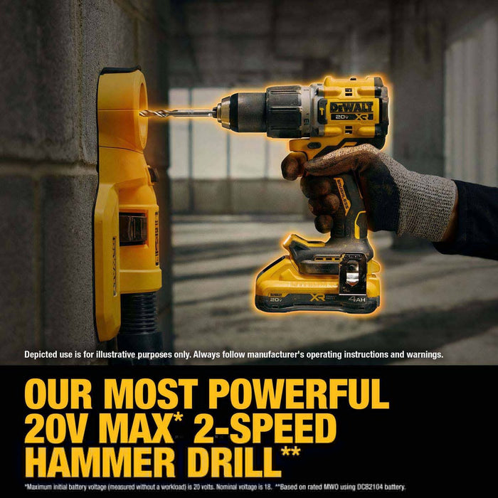 DeWalt DCK250QQ2 20V MAXXR 2-Tool Hammer Drill/Impact Combo Kit with POWERPACK Batteries - 10