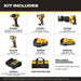 DEWALT DCK449E1P1 20V MAX* XR® Brushless 4-Tool Combo Kit with DEWALT POWERSTACK™ Compact Battery and 5.0Ah Battery - 12
