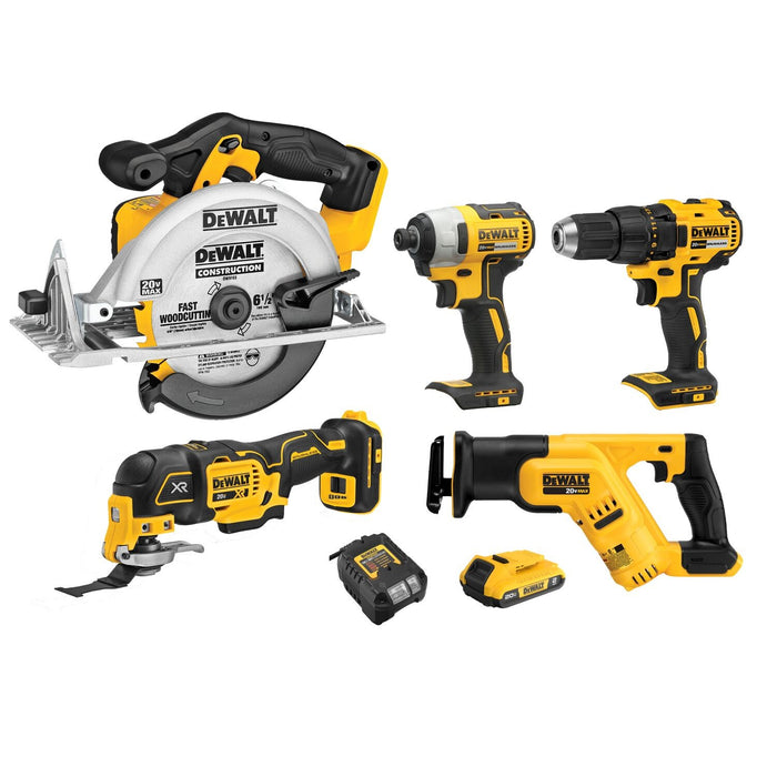 DeWalt DCK540D1 20V MAX 5-Tool Cordless Combo Kit with Battery and Charger (2Ah Battery)
