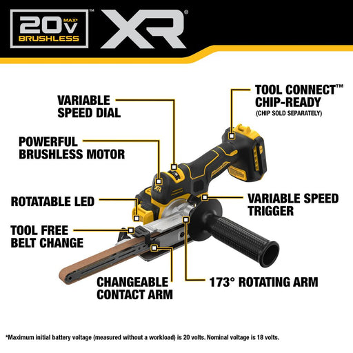 DeWalt DCM200B 20V XR Bandfile Bare - 2