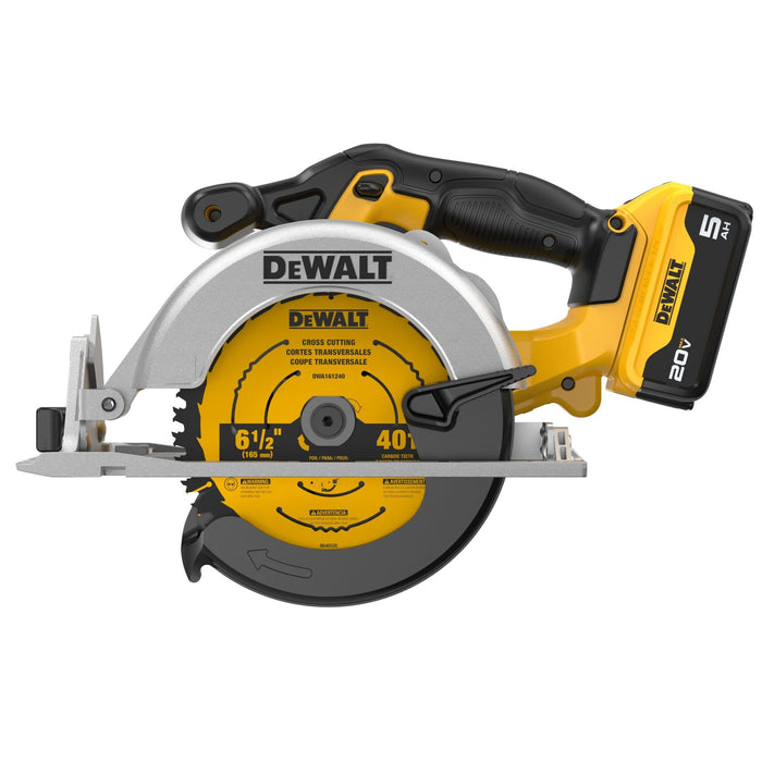 DeWalt DCS391P1 20V Max Li Ion 6-1/2" Circular Saw Kit (5.0 Ah) 5/8"Arbor - 4