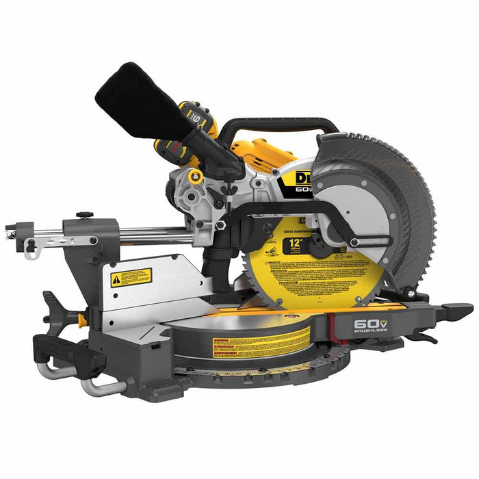 DeWalt DCS781X1 60V MAX Brushless Cordless 12in. Double Bevel Sliding Miter Saw Kit - 7