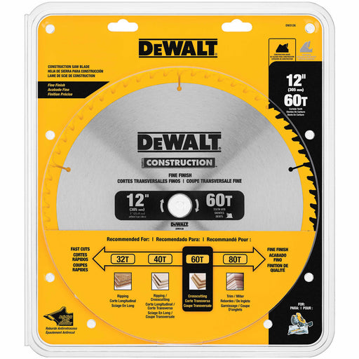 DeWalt DW3126 Series 20 12" 60T Fine Finish Saw Blade - 2