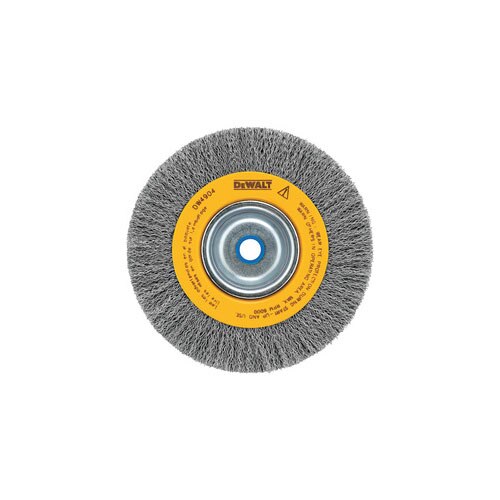 DeWalt DW4907 8" Crimped Bench Wire Wheel 5/8" Arbor Wide Face, .014" Wire