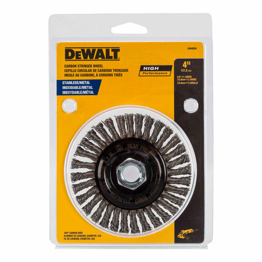 DeWalt DW49204 4" x 5/8"-11 HP .020 Stainless Stringer Wire Wheel - 2