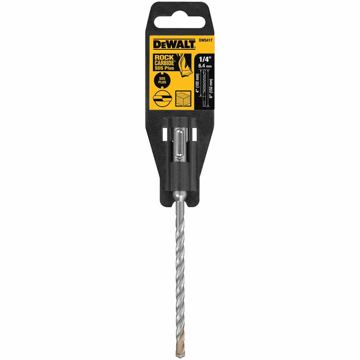 DeWalt DW5417 1/4" x 4" x 6" Rock Carbide SDS Plus Hammer Bit, 2 Cutter - 2
