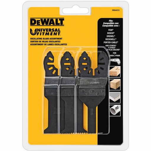 DeWalt DWA4215 3-Pcs Wood Oscillating Blade Set