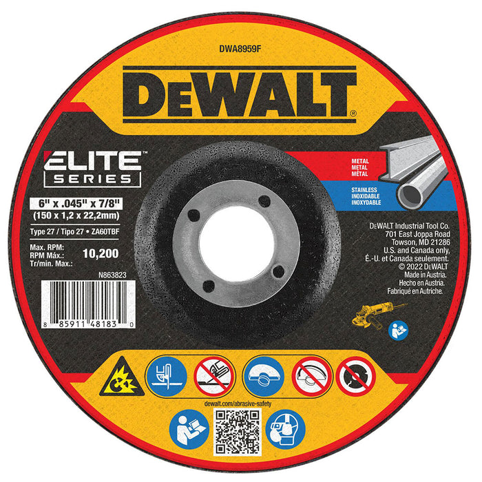 DeWalt DWA8959F Elite Series 6 x .045 x 7/8 XP T27 Cutting