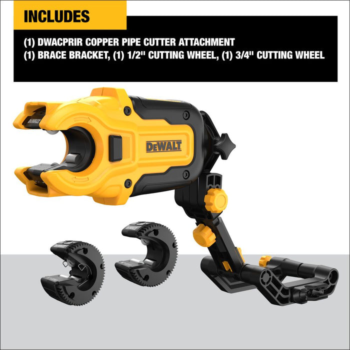 DeWalt DWACPRIR Impact Connect Copper Tubing Cutter with Brace Bracket - 8