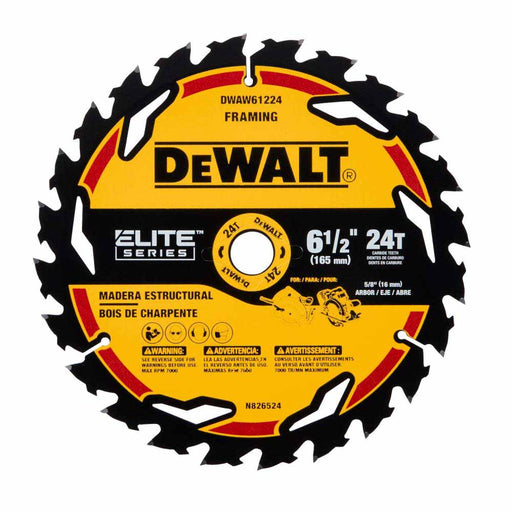 DeWalt DWAW61224 6-1/2" 24T Elite Series Saw Blade