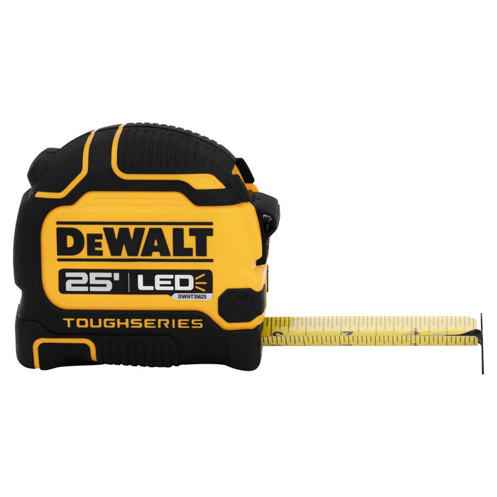 DeWalt DWHT35625S TOUGHSERIES 25' x 1-1/4"  LED lighted Tape Measure , Micro USB Port - 6