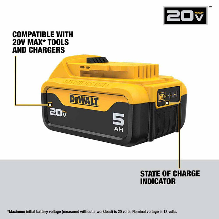 DeWalt DCB205-2 20V MAX 5 ah Battery 2-Pack - 2